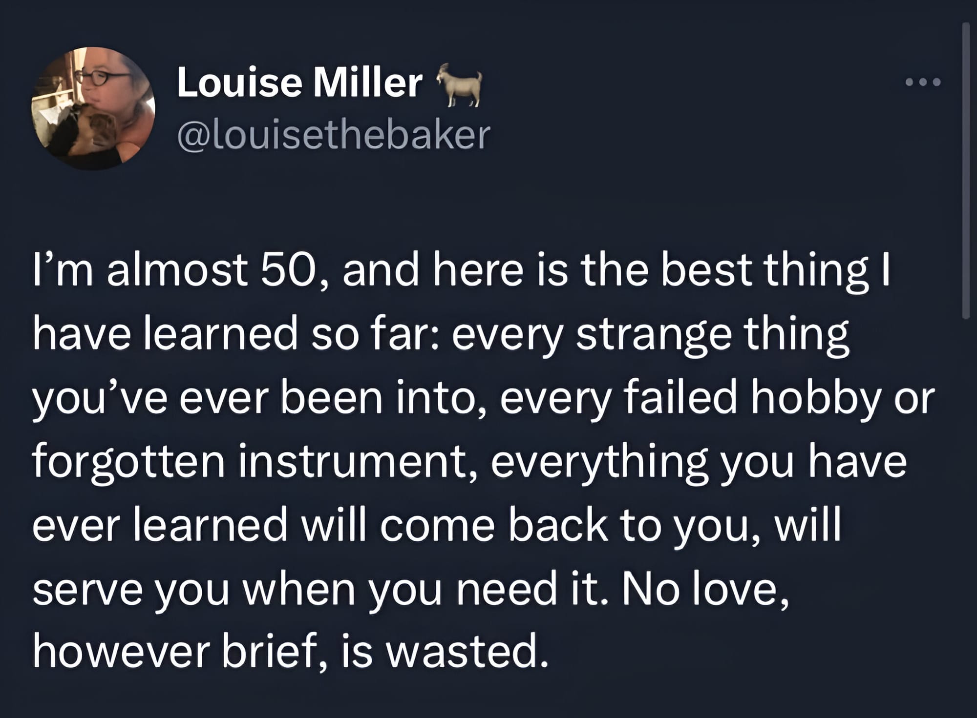 "no love, however brief, is wasted."